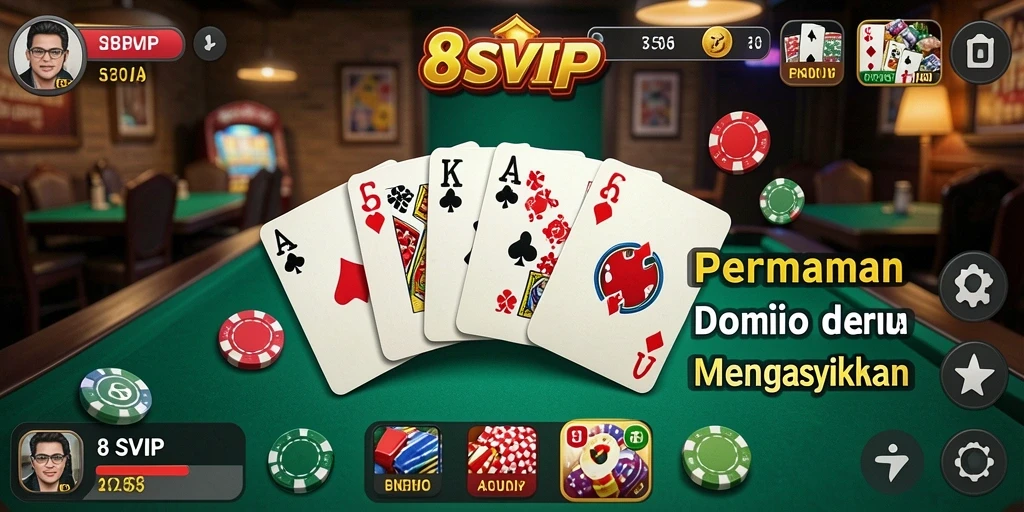 Tampilan menarik gameplay Domino di 8SVIP.