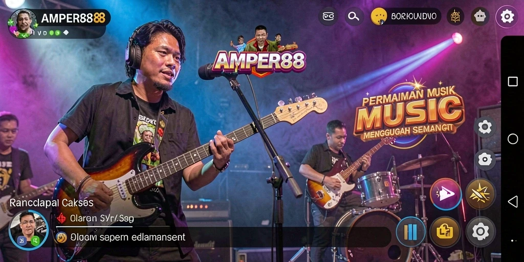 Tampilan gameplay AMPER88 yang penuh warna dan interaktif.