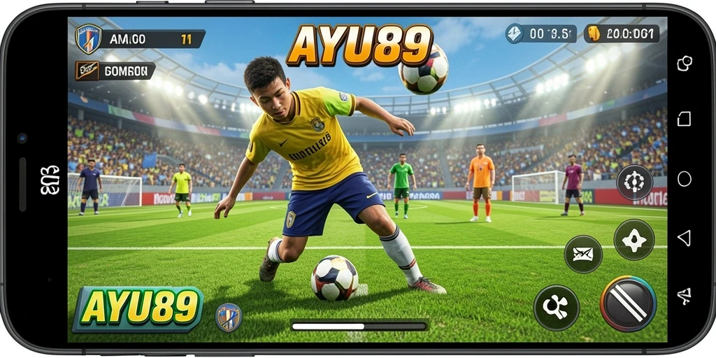 Tampilan gameplay seru AYU89 dengan aksi olahraga yang mendebarkan.