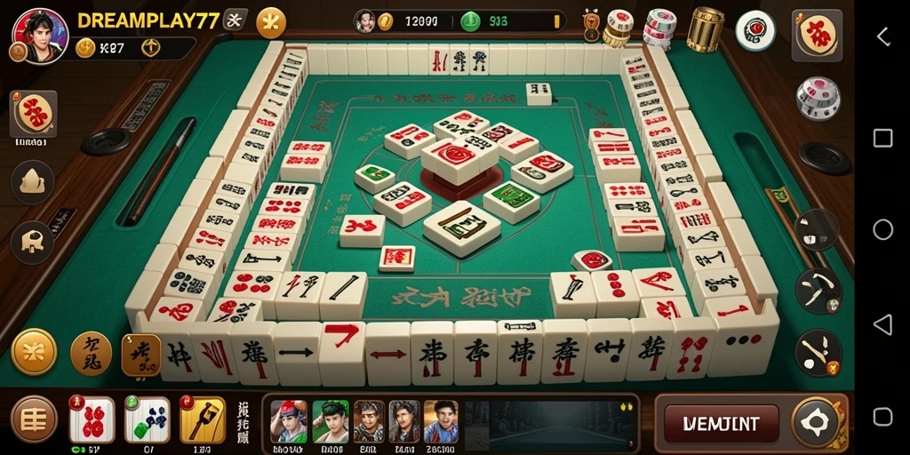 Tampilan gameplay DREAMPLAY77 yang seru dan menantang di Mahjong.