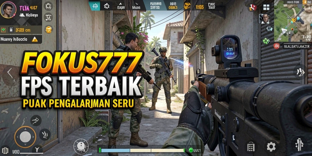 Tampilan gameplay menegangkan di FOKUS777 dengan aksinya.