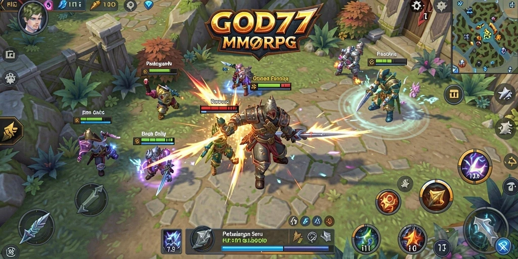 Tampilan gameplay <strong>GOD77</strong> yang seru dalam dunia MMORPG.