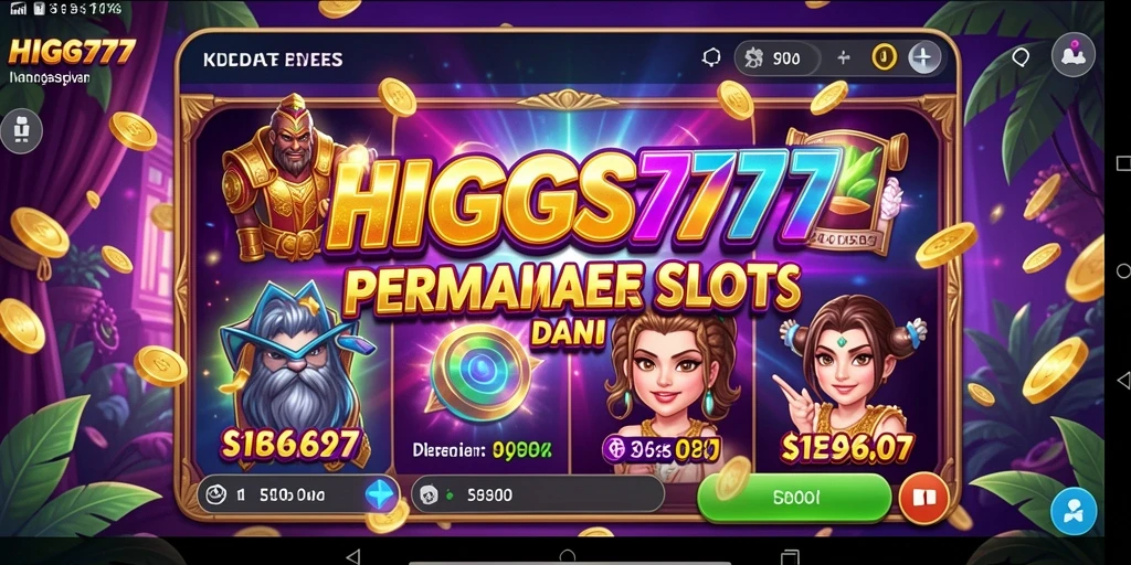 Screenshot gameplay HIGGS777 menampilkan keseruan bermain slot.