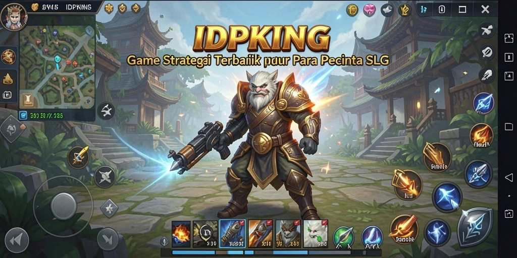 Screenshot gameplay <strong>IDPKING</strong> menampilkan pertarungan strategis yang mendebarkan.