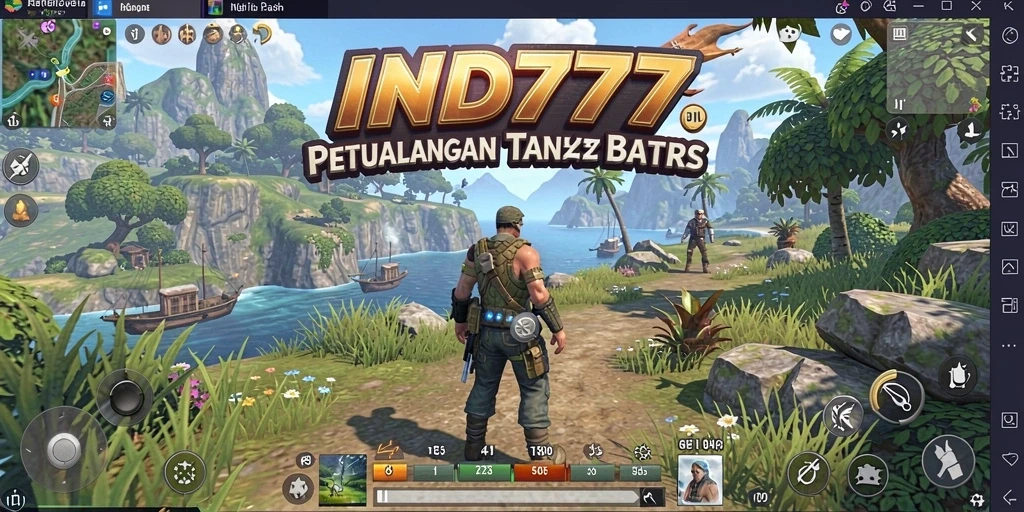 Screenshot gameplay IND777 menampilkan petualangan seru di dunia terbuka.