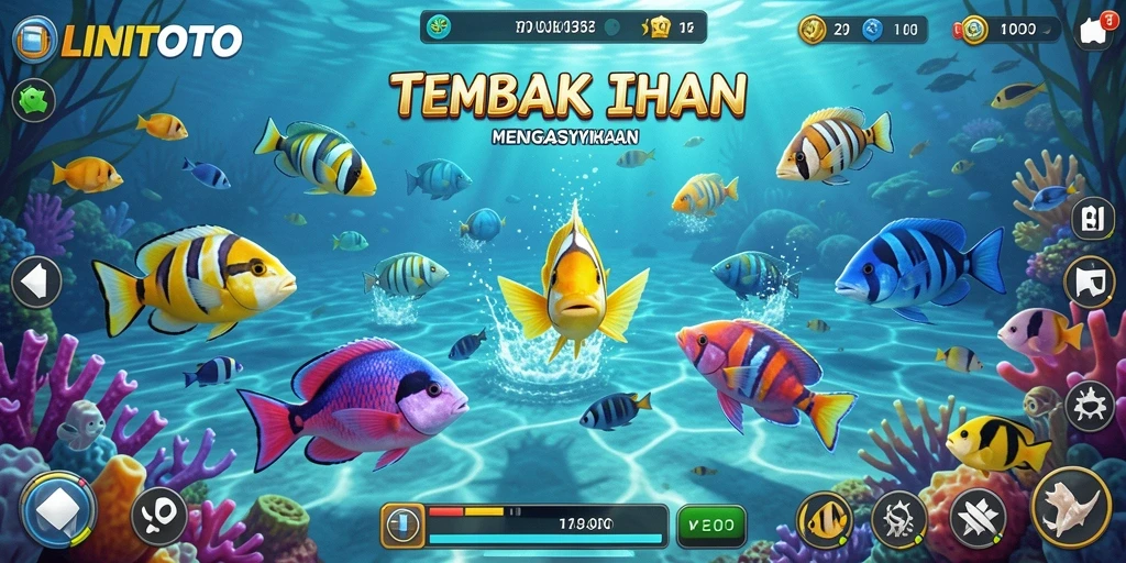 Gameplay seru menembak ikan di LINITOTO.
