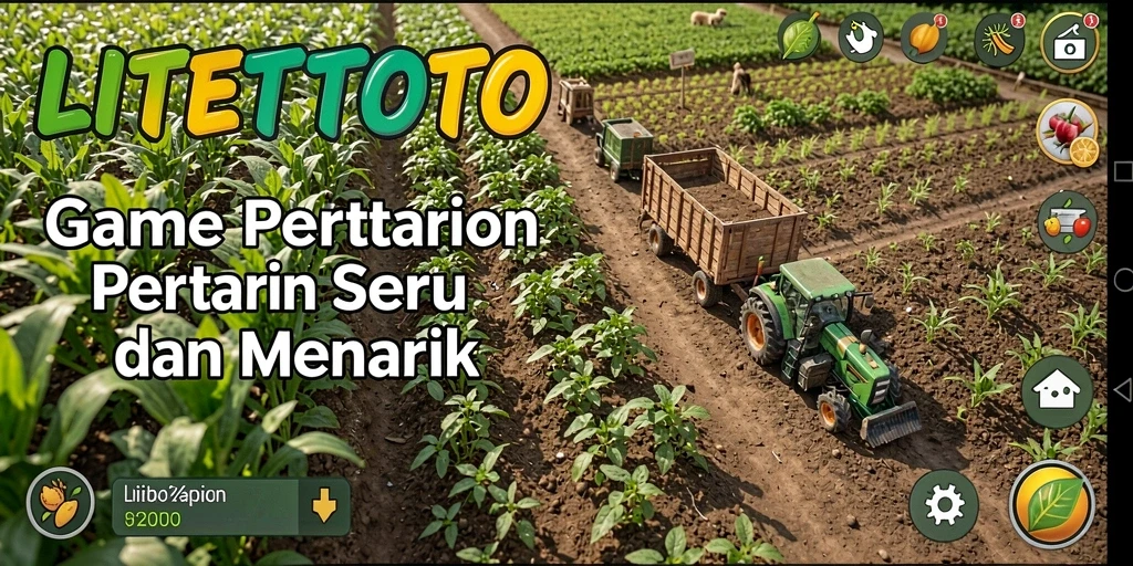 Tampilan gameplay <strong>LITETOTO</strong> yang menakjubkan dengan aktivitas bertani.