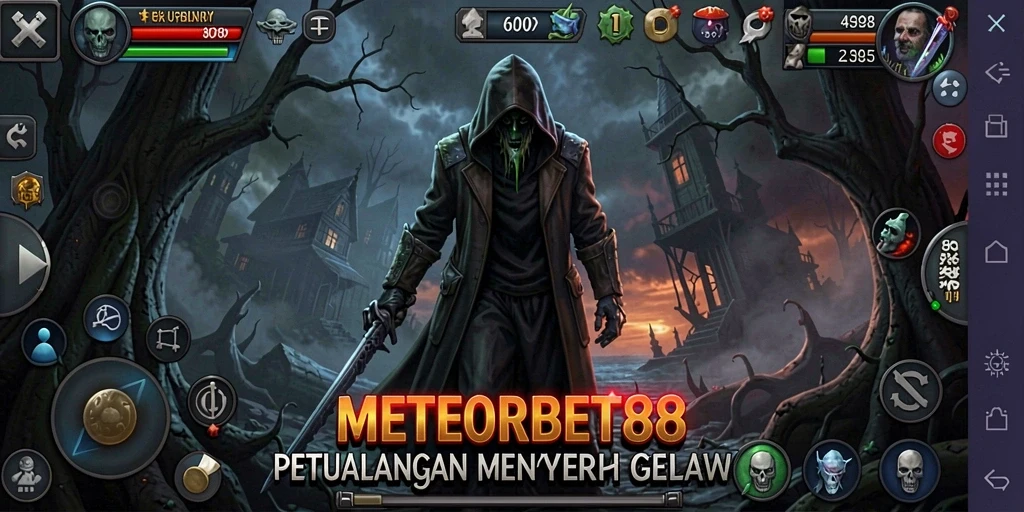 Tangkapan layar gameplay yang menunjukkan suasana menegangkan di METEORBET88.