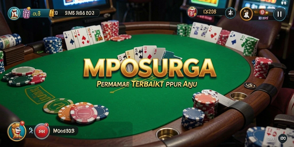 Tangkapan layar gameplay <strong>MPOSURGA</strong> menunjukkan suasana permainan poker yang seru.