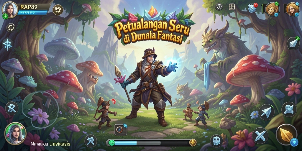 Tampilan gameplay seru dalam dunia petualangan yang memukau.