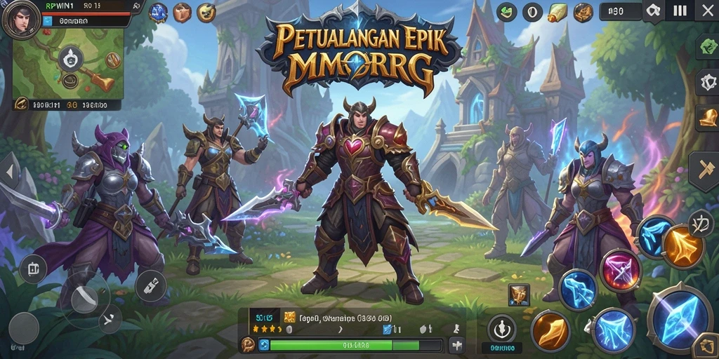 Tangkapan layar gameplay <strong>RPWIN1</strong> menampilkan aksi seru dalam dunia MMORPG.