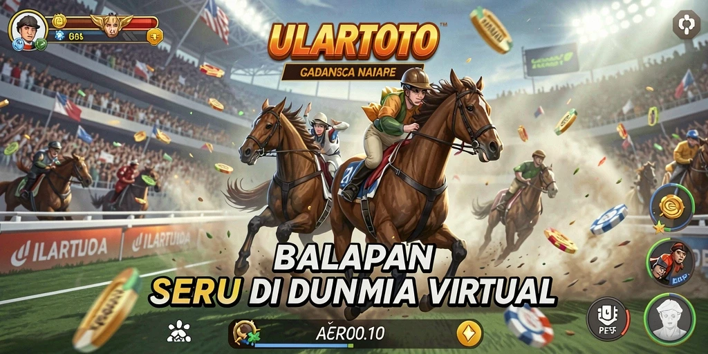 Screenshot ULARTOTO menampilkan aksi balapan yang mendebarkan.