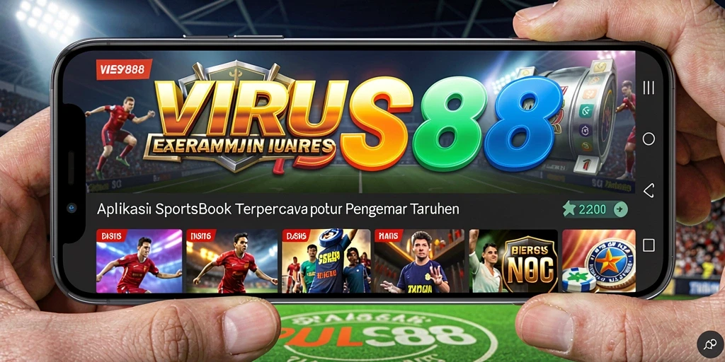 Tampilan utama VIRUS88 dengan berbagai opsi taruhan olahraga.