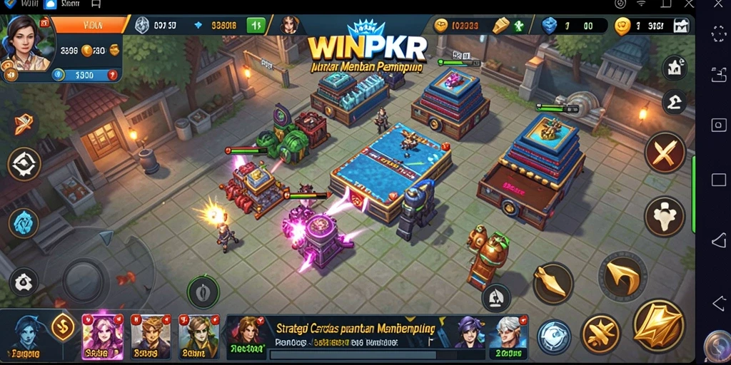 Tangkapan layar gameplay WINPKR menampilkan pertempuran strategis yang mendebarkan.